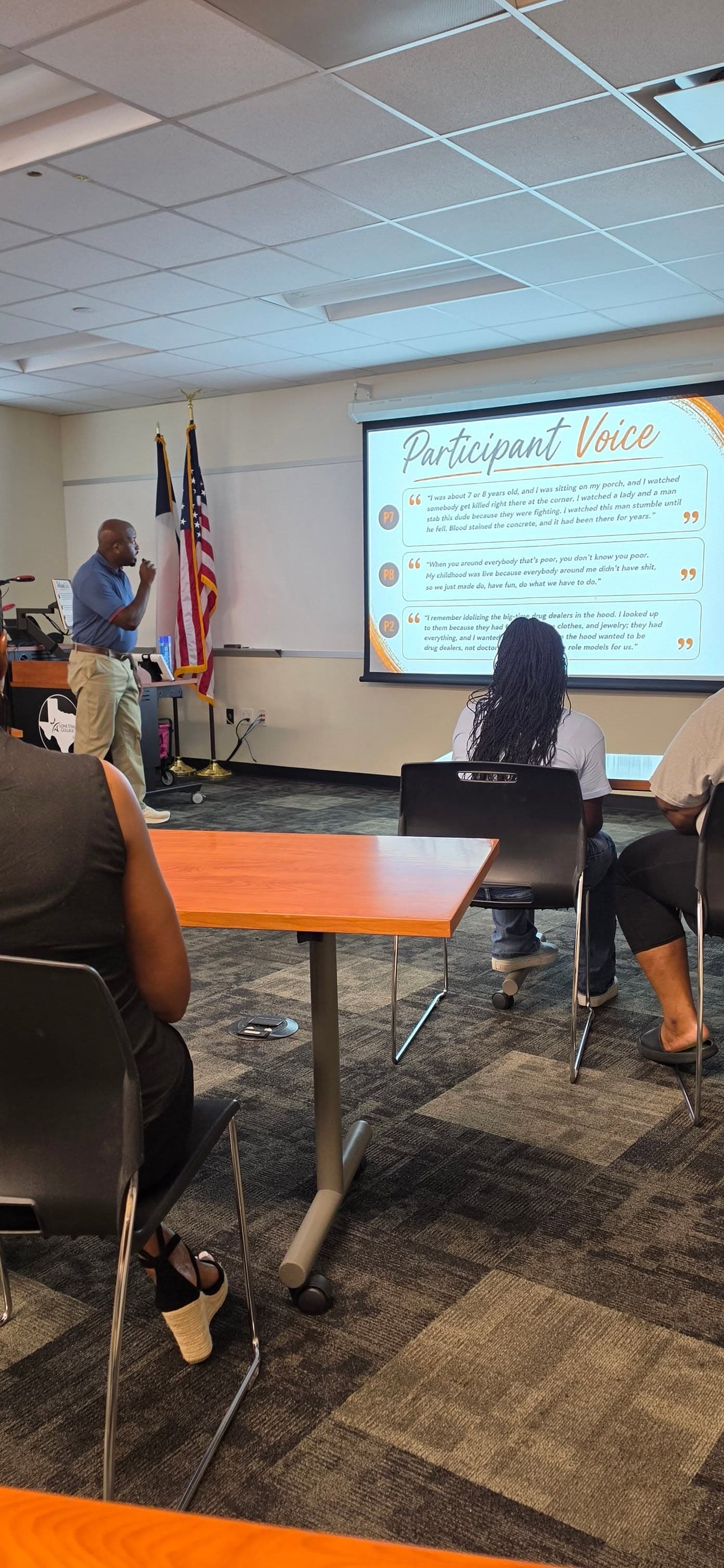 Brandon K. Taylor participating in a mentorship presentation