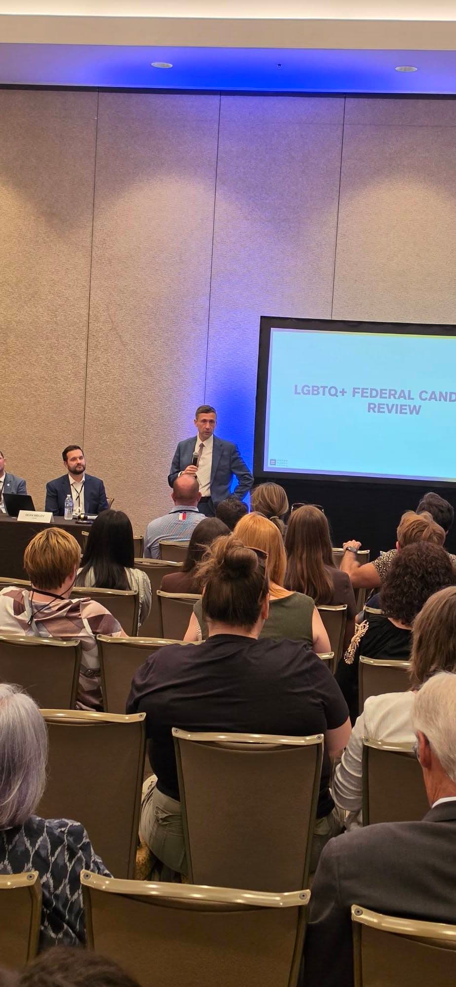 Candidate review session during the DNC meeting in Austin
